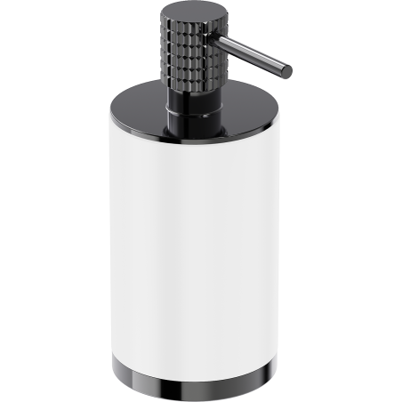 Mexen Triv stojací dávkovač mýdla, bílý/černý chrom - 70A33059-73W