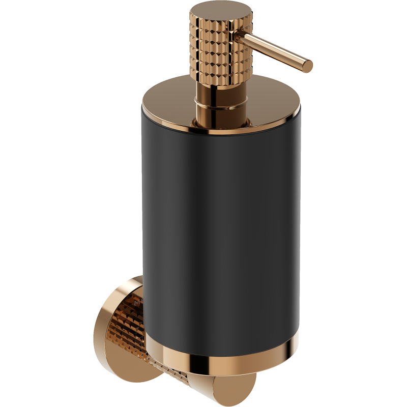 Mexen Triv dávkovač mýdla, černý/růžové zlato - 70A33058-60B