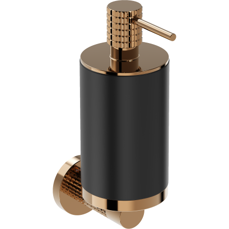 Mexen Triv dávkovač mýdla, černý/růžové zlato - 70A33058-60B