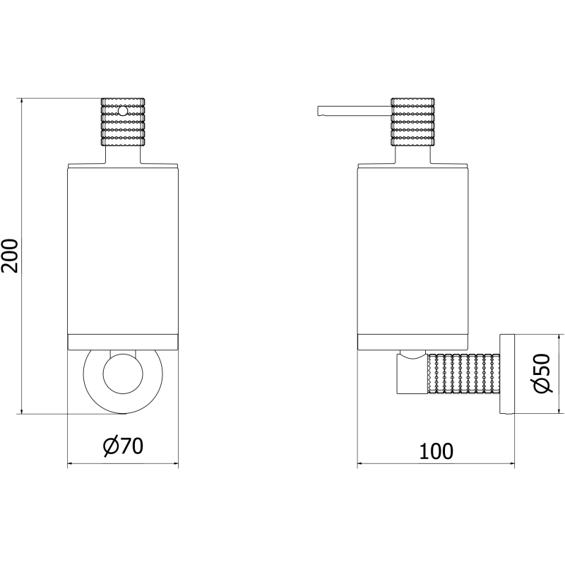 Mexen Triv dávkovač mýdla, bílý/chrom - 70A33058-00W