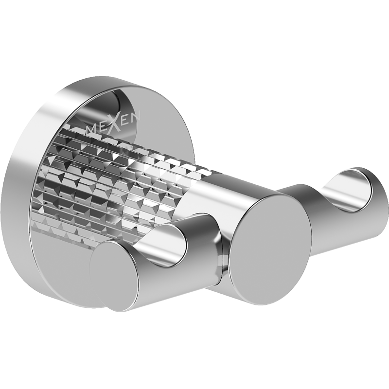 Mexen Triv dvojitý háček na ručník, chrom - 70A33012-00