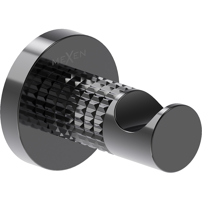 Mexen Triv háček na ručník, černý chrom - 70A33011-73