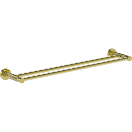 Mexen Triv dvojitý věšák na ručníky, zlatý - 70A33047-50