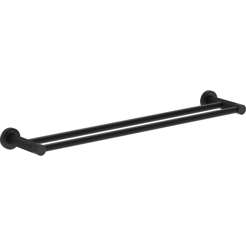 Mexen Triv dvojitý držák na ručníky, černý - 70A33047-70