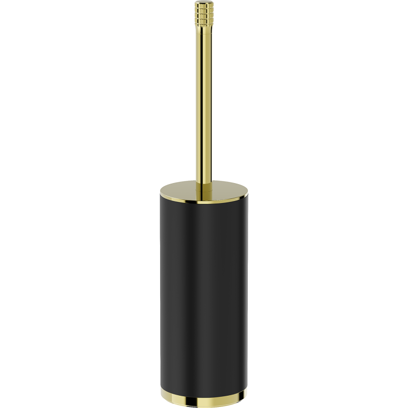 Mexen Triv stojící toaletní kartáč, černý/zlatý - 70A33073-50B