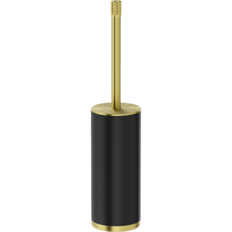 Mexen Triv volně stojící toaletní kartáč, černá/kartáčovaná zlatá - 70A33073-55B