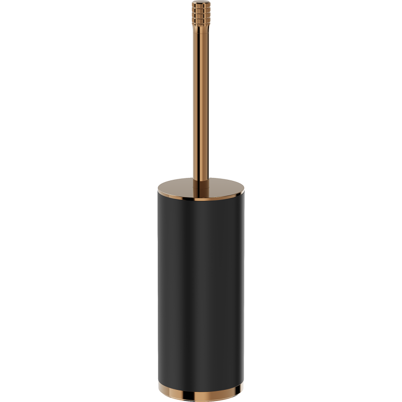 Mexen Triv stojící toaletní kartáč, černá/růžové zlato - 70A33073-60B