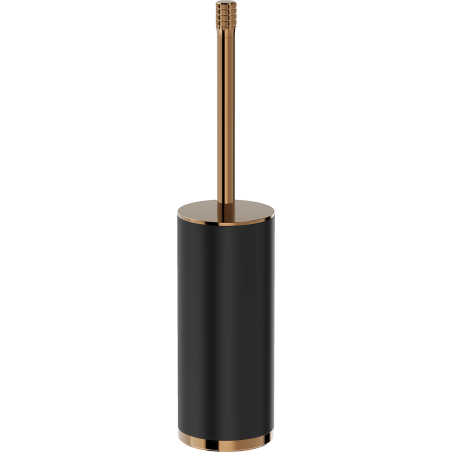 Mexen Triv stojící toaletní kartáč, černá/růžové zlato - 70A33073-60B