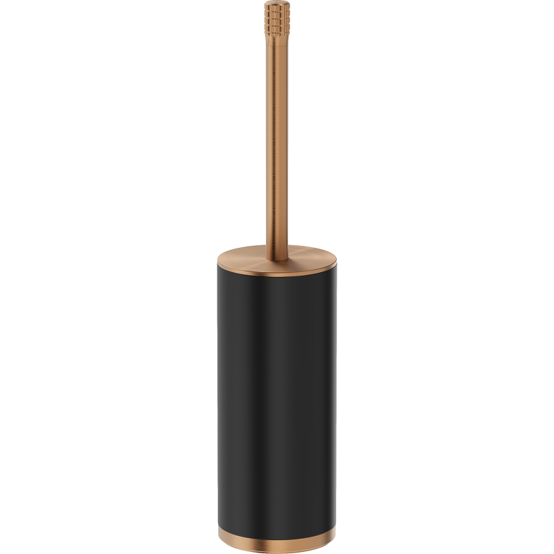 Mexen Triv stojící toaleta kartáč, černá/kartáčovaná měď - 70A33073-65B