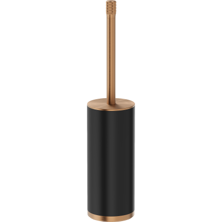 Mexen Triv stojící toaleta kartáč, černá/kartáčovaná měď - 70A33073-65B