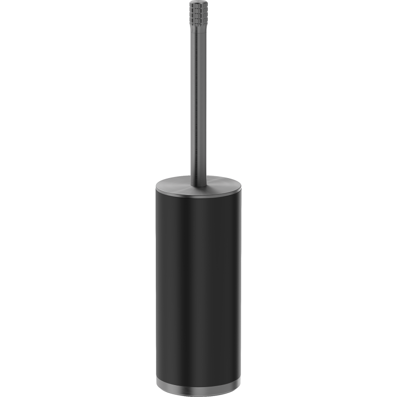 Mexen Triv stojící toaletní kartáč, černý/gun gray kartáčovaný - 70A33073-66B