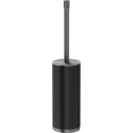Mexen Triv stojící toaletní kartáč, černý/gun gray kartáčovaný - 70A33073-66B