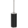 Mexen Triv stojící toaletní kartáč, černý/kartáčovaný nikl - 70A33073-97B