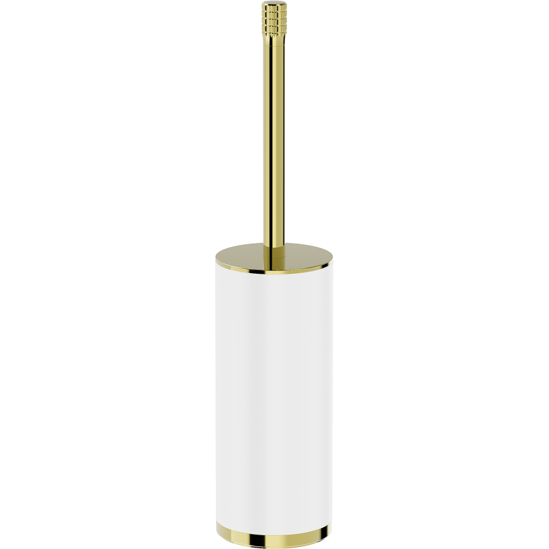 Mexen Triv stojící toaletní kartáč, bílá/zlatá - 70A33073-50W