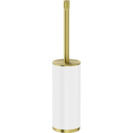 Mexen Triv stojící toaletní kartáč, bílý/zlatý kartáčovaný - 70A33073-55W