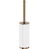 Mexen Triv stojící toaletní kartáč, bílá/růžové zlato - 70A33073-60W