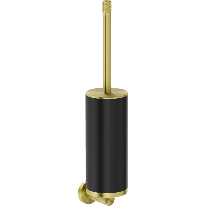 Mexen Triv toaletní kartáč, černý/zlatý kartáčovaný - 70A33071-55B