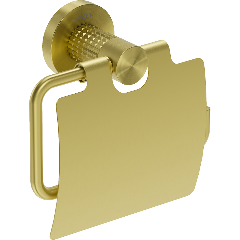 Mexen Triv držák na toaletní papír, kartáčovaný zlatý - 70A33021-55