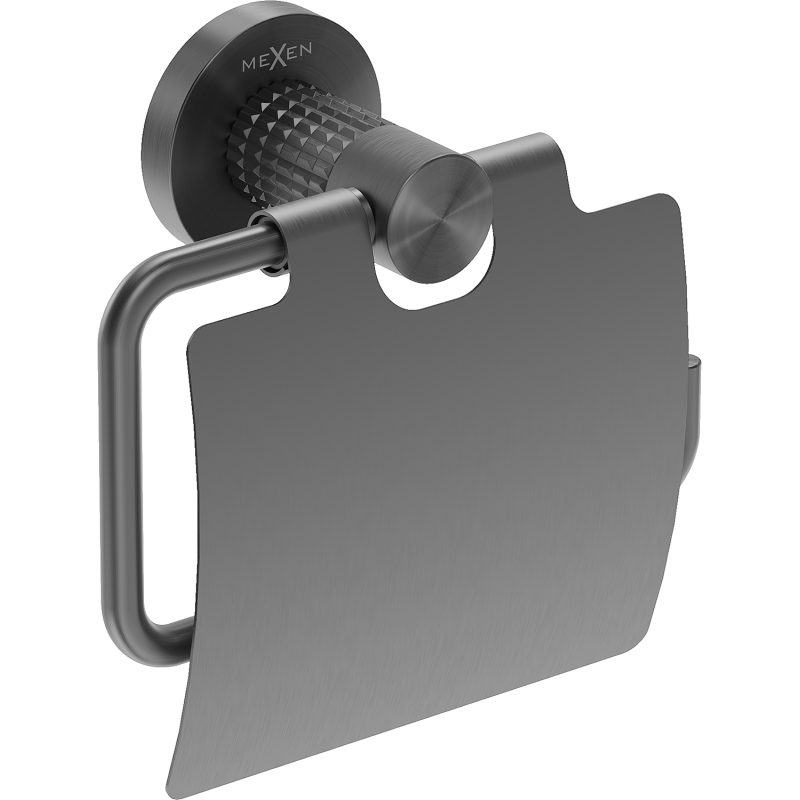 Mexen Triv držák na toaletní papír, kartáčovaná zbraň šedá - 70A33021-66