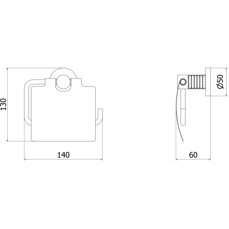 Mexen Triv držák na toaletní papír, černý - 70A33021-70