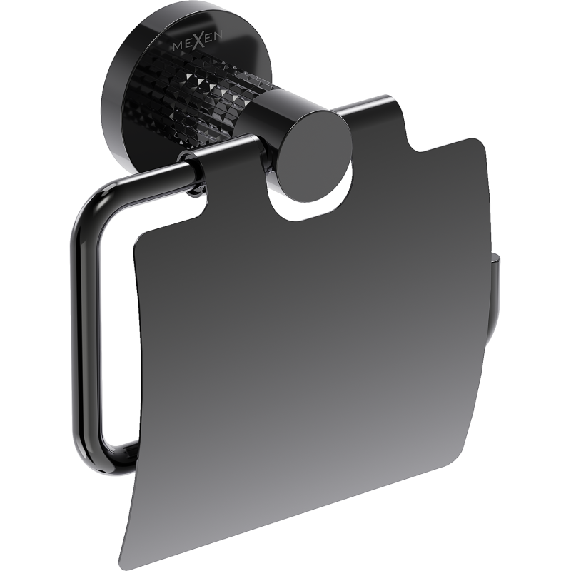Mexen Triv držák na toaletní papír, černý chrom - 70A33021-73