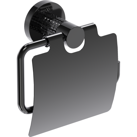 Mexen Triv držák na toaletní papír, černý chrom - 70A33021-73