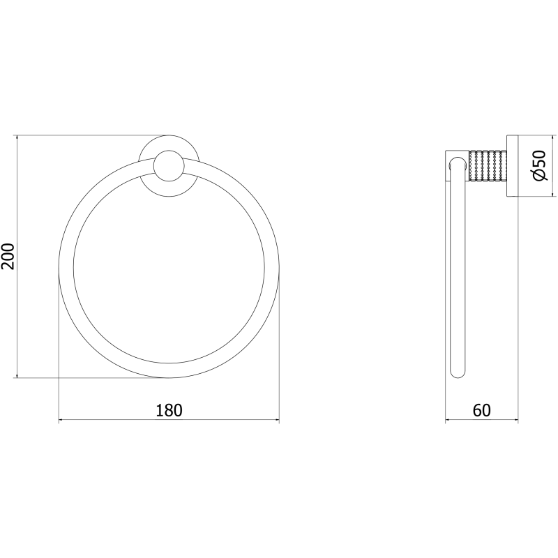 Mexen Triv věšák na ručník, bílý - 70A33031-20