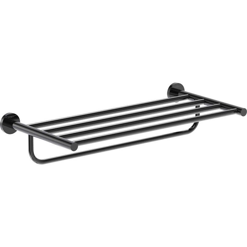 Mexen Ovio police na ručníky, černý chrom - 70A19581-73