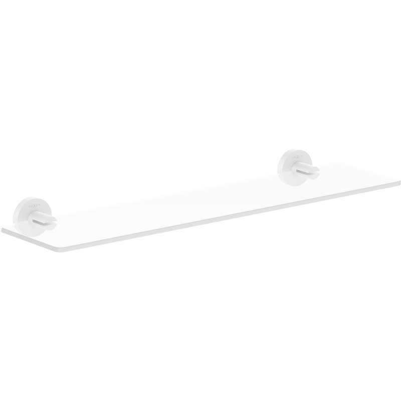 Mexen Ovio závěsná skleněná police, bílá - 70A19561-20