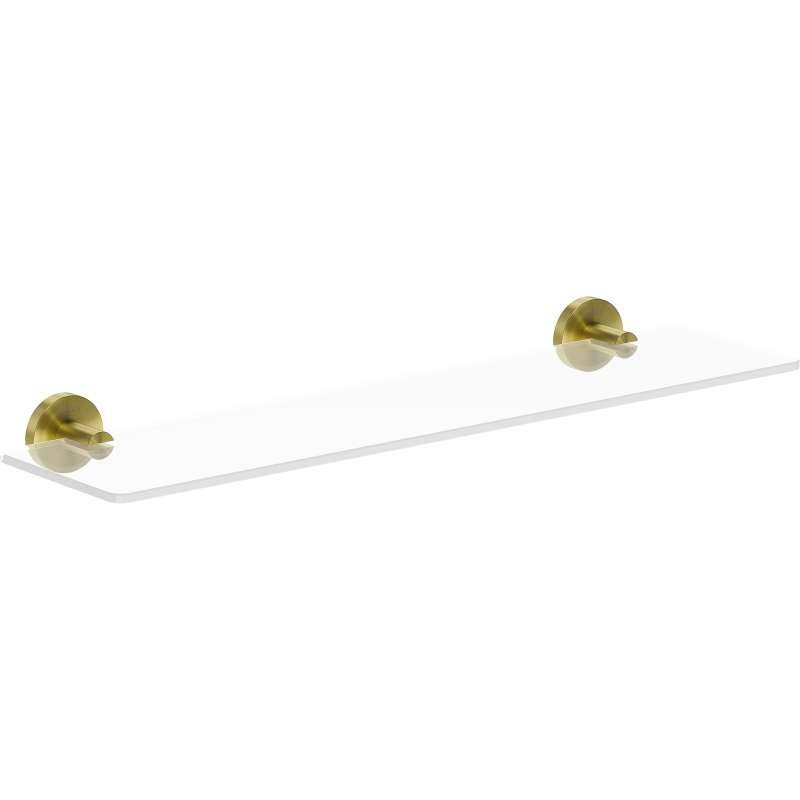 Mexen Ovio zavěšená skleněná police, zlatá kartáčovaná - 70A19561-55