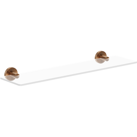 Mexen Ovio závěsná skleněná police, kartáčovaná měď - 70A19561-65