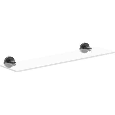 Mexen Ovio závěsná skleněná police, kartáčovaný gun gray - 70A19561-66