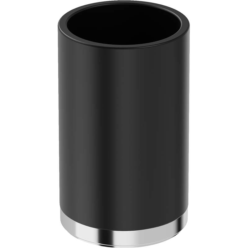 Mexen Triv stojící kelímek na kartáčky, černý/chrom - 70A33053-00B