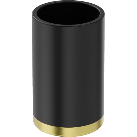 Mexen Triv stojící kelímek na kartáčky, černý/zlatý kartáčovaný - 70A33053-55B