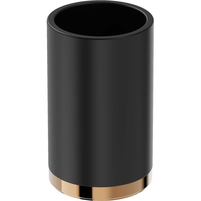 Mexen Triv stojánek na zubní kartáčky, černý/růžové zlato - 70A33053-60B