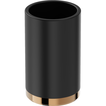 Mexen Triv stojánek na zubní kartáčky, černý/růžové zlato - 70A33053-60B