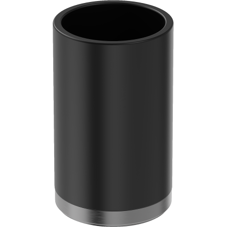 Mexen Triv stojící sklenička na kartáčky, černá/gun gray kartáčovaná - 70A33053-66B