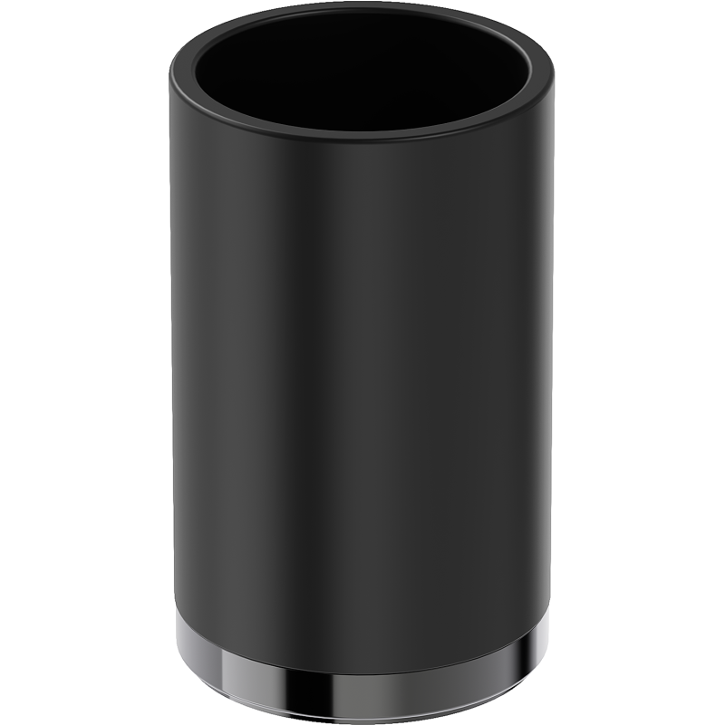 Mexen Triv stojící kelímek na kartáčky, černý/černý chrom - 70A33053-73B