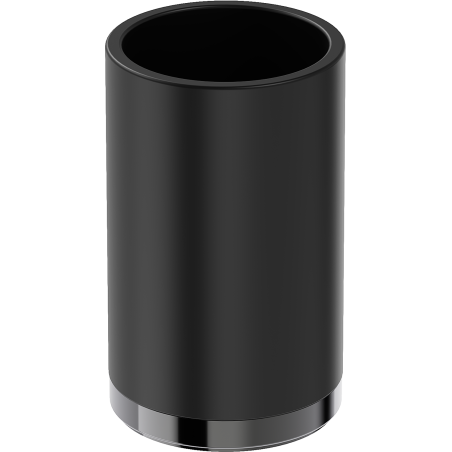 Mexen Triv stojící kelímek na kartáčky, černý/černý chrom - 70A33053-73B