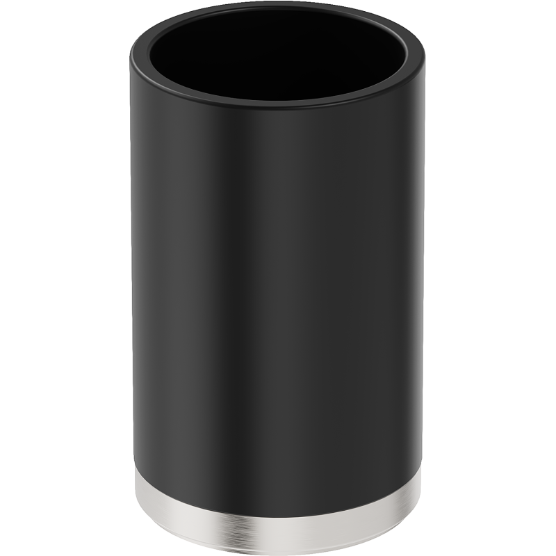 Mexen Triv stojatý kelímek na kartáčky, černý/kartáčovaný nikl - 70A33053-97B