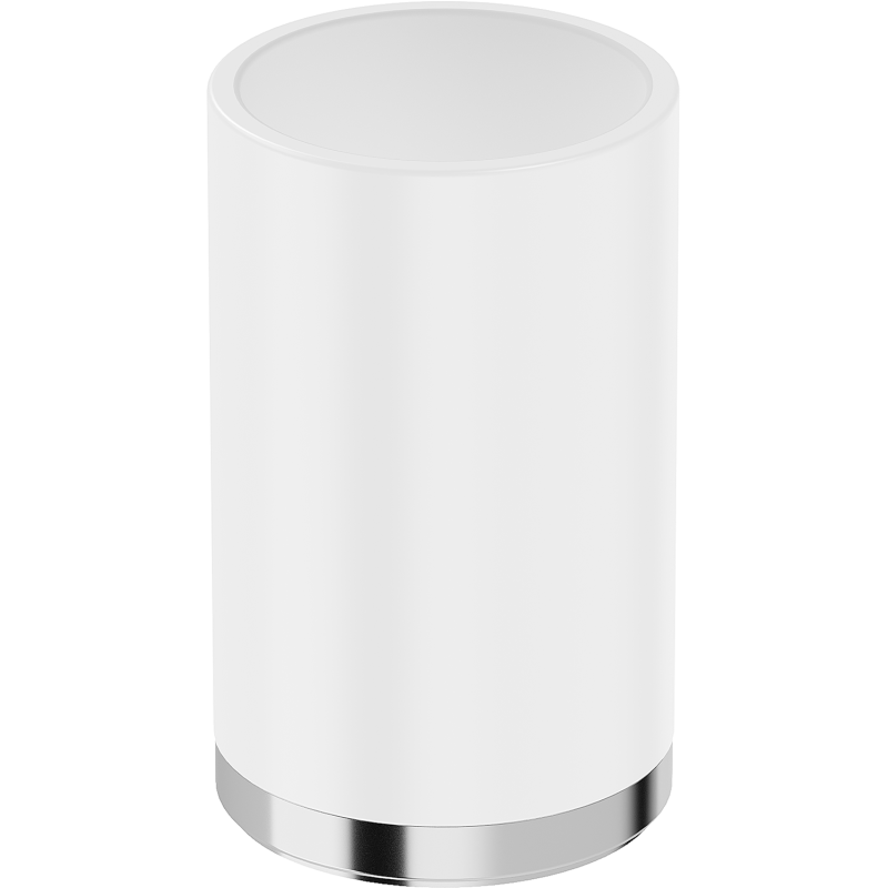 Mexen Triv stojící kelímek na kartáčky, bílý/chróm - 70A33053-00W