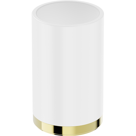 Mexen Triv stojící kelímek na zubní kartáčky, bílý/zlatý - 70A33053-50W