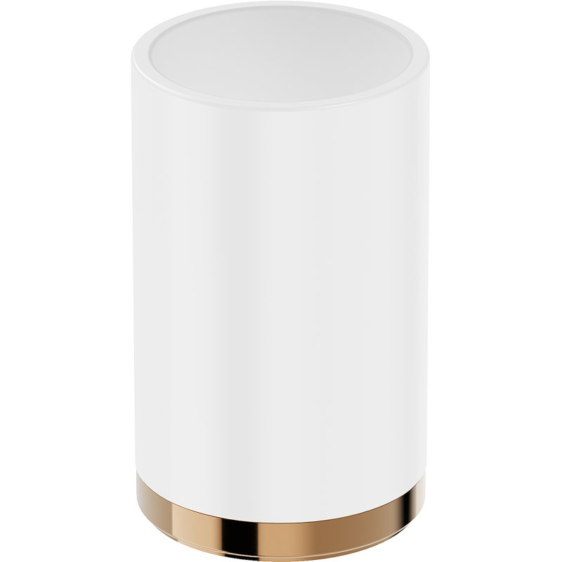 Mexen Triv pohárek na kartáčky stojící, bílý/růžové zlato - 70A33053-60W