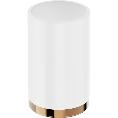 Mexen Triv pohárek na kartáčky stojící, bílý/růžové zlato - 70A33053-60W