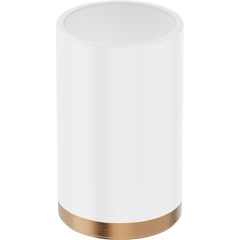 Mexen Triv stojící kelímek na kartáčky, bílá/kartáčovaná měď - 70A33053-65W