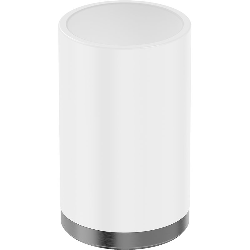 Mexen Triv pohár na kartáčky stojící, bílý/gun šedý kartáčovaný - 70A33053-66W