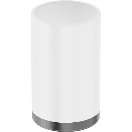 Mexen Triv pohár na kartáčky stojící, bílý/gun šedý kartáčovaný - 70A33053-66W