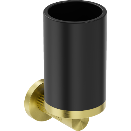 Mexen Triv pohárek na kartáčky, černý/kartáčovaný zlatý - 70A33051-55B