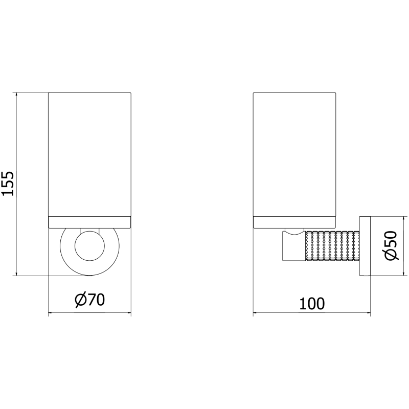 Mexen Triv hrnek na zubní kartáčky, bílá/chrom - 70A33051-00W