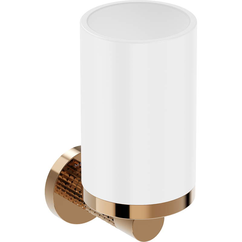 Mexen Triv pohárek na kartáčky, bílý/růžové zlato - 70A33051-60W